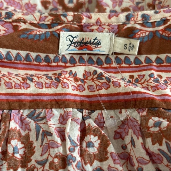 Faherty Women’s Orinda Floral Peasant Sleeve Bohemian Maxi Sundress | Size S - Picture 6 of 10